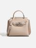 Bolsa Kelly de couro legítimo com padrão de lichia, bolsa feminina de nicho de axila de alta qualidade, bolsa tiracolo de ombro para deslocamento, bolsa pequena portátil