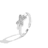 Anillo Cruzado Tridimensional Distintivo Nuevo de Verano para Mujer Moda Ins Elegante Letra X Sin Decoloración Anillo de Dedo Abierto