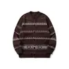 Suéter de Punto Jacquard Estilo Fair Isle Vintage Yidao Otoño 2026 Nuevo para Hombres y Mujeres, Estilo Universitario, Casual, Versátil, Chaqueta de Punto