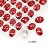 Rhinestones para Uñas Dongzhou Crystal Light Color Rojo Rosa con Base Puntiaguda, Corazón Inclinado, Brillo Deslumbrante, Decoraciones para Uñas de Corazón de Cristal K9 Color Durazno, Corazón Inclinado Rectangular