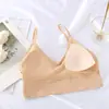 Sutiã feminino sem alças com costas em U, sem costura, adequado para usar em camadas ou sozinho, para meninas, sem aro, sutiã, lingerie feminina