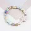 Pulsera de cerámica de Jingdezhen, nueva y que no se decolora, para estudiantes mujeres, pulsera de cuentas de estilo antiguo, pulsera de cerámica fresca y moderna