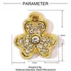 Piedra Natural Francesa Ojo de Diablo Diy Colgante de Acero de Titanio para Mujer Trébol Rosa Collar de Acero Inoxidable Colgante de Joyería