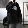 Moletom Versátil de Gola Redonda para Primavera e Outono para Homens e Mulheres, Jaqueta Oversized Solta, Top de Manga Longa Estilo Hong Kong Ins
