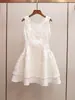 [En Stock] Ropa de Mujer de Alta Gama Personalizable de Shenzhen Nanyou, Temporada de Primavera Estilo Elegante de Socialité Vestido con Parches de Bordado Pesado