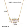 Collar Transfronterizo de Acero Inoxidable Chapado en Oro de 18 Quilates Incrustado con Diamantes para Mujer, Estilo de Lujo Ligero de Alta Gama con Múltiples Piedras de Circonita, Cadena Larga para Suéter