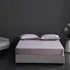 Liiesena - Alfombrilla Refrigerante Suave con Tecnología de Sensación de Hielo Estilo Coreano - Juego de Tres Piezas con Sábana Ajustable y Cubrecama, Lavable a Máquina, Alfombrilla de Aire Acondicionado de Color Sólido