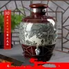 Jarras de Vino de Cerámica Jingdezhen 5kg 10kg 10kg 25kg Ollas para Fermentar Vino Tanques de Vino Sellados Almacenamiento en Bodega Utensilios para Vino