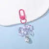 Chaveiro Pingente Laço de Bolinhas em Resina Fresca DIY Contas Fofas Caixa Surpresa Brinquedo Case de Fone de Ouvido Pingente de Bolsa