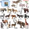 Crianças Simulação Veado-de-cauda-branca Animal Alce Veado Sika Modelo Ornamentos Sólidos Conjunto Brinquedos de Natal