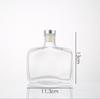 Venta al por mayor en stock botella cuadrada desnuda de aromaterapia 100ml ratán sin fuego flor seca hogar hotel botella de fragancia
