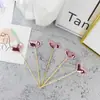 Decoración de Pastel para Hornear Cumpleaños Estrella Roja de Cinco Puntas Amor Fiesta Postre Inserto Corona Reflectante PU Enchufe