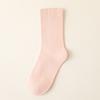 Calcetines nuevos de principios de otoño, calcetines hasta la mitad de la pantorrilla, calcetines de confinamiento sin huesos, de color sólido, sencillos y combinables, calcetines de pelo largo absorbentes de verano para mujer