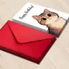 Conjunto de Cartão de Aniversário Pintado à Mão Gatinho Estilo Novo Transfronteiriço com Envelope para Enviar a Amigos e Melhores Amigas para Transmitir Desejos de Aniversário