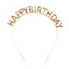 Diadema Europea y Americana Transfronteriza para Fiesta de Cumpleaños para Mujeres con Letras Feliz Cumpleaños Diadema Feliz Cumpleaños para Mujeres