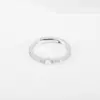 Anillo de apertura ajustable de cobre con incrustaciones de circonita, 26 letras del alfabeto inglés, joyería de moda de alto nivel y temperamento, para cruzar fronteras
