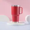 Copo de carro personalizado de 30oz/40oz com alça, copo de carro isolado a vácuo de aço inoxidável para café e chá de leite de camada dupla