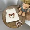 Nova Colete de Lã Infantil Outono Bebê e Criança Pequena Colete Bebê Recém-Nascido Jaqueta de Urso Coelho Desenho Animado