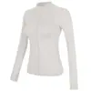 Top Deportivo Cruzado de Pilates para Mujer, Manga Larga, Estilo Otoño e Invierno, Cuello Alto, Cremallera, Adelgazante