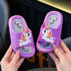 Pantuflas Infantiles Dinosaurio Estilo Nuevo Niños Hogar Interior Antideslizantes Suela Suave Baño Verano Princesa Dibujos Animados Pantuflas para Niños