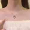 O Popular Colar de Glicínias Monet do Xiaohongshu é Claro e Delicado, Luxuoso, de Alta Qualidade, Design de Nicho, Corrente para Clavícula para Mulheres