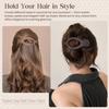 Acessórios de Cabelo Explosões da Amazon para Mulheres, Presilha de Cabelo com Espiral Fosca Estampa de Leopardo para Trás da Cabeça, Rabo de Cavalo, Presilha de Bico de Pato Furada