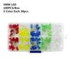 LED F3MM Rojo Amarillo Azul Verde Blanco Combinación LED Lámpara Cuentas LED F5MM LED Paquete de Muestras Mixtas Caja de Almacenamiento