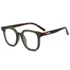Gafas Planas Estilo Coreano Lisas Sin Receta para Caras Grandes, Aspecto Adelgazante Marco Negro, Gafas con Marco Anti-Luz Azul, Modernas y Pueden Equiparse con Lentes para Miopía