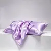Venta Directa de Fábrica Transfronteriza Amazon Funda de Almohada de Satén Imitación Seda con Cierre de Cremallera, Agradable para la Piel y Fresca Funda de Almohada Individual