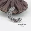 Accesorios de Horquilla Hanfu de Doble Anillo Colgante para Collar DIY Pulsera Estilo Sureño Estilo Antiguo Colgante Doble de Loto Encanto de Mano Pixiu