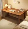 Mesa com Pés de Madeira Maciça Mesa de Computador Mesa Dupla Simples Mesa de Escritório Doméstico Mesa de Escritura Quarto Mesa Estreita de Parede Mesa Longa