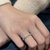 Anillo de Plata de Ley 925 con Encaje Rai Diamante para Mujer Diseño de Nicho Lujo Ligero Elegante Versátil Anillo Apilable