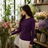 Suministro Directo desde la Fuente: Tops de Punto para Mujer Tallas Grandes de Otoño, Corte Ajustado, Suaves, Cuello Redondo, Ropa Interior, Etiqueta de Fábrica, Personalización de Pedidos Pequeños