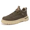 Botas Martin Casuales de Trabajo de Suela Gruesa de Estilo Británico para Hombre, Otoño Invierno, Nuevas, de Caña Baja, para Exteriores, Viajes al Trabajo, Zapatos de Moda para Hombre