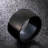 Anillo superancho de 12 mm bola interior y exterior anillo de acero de titanio 316 anillo para hombre y mujer anillo de acero de tungsteno superbrillante