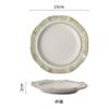 Juego de vajilla de cerámica repujada estilo europeo horno casero vintage plato para comida occidental taza y platillo combinación plato para bistec pizza plato de hueso