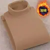 Exclusivo de fábrica al por mayor transfronterizo camiseta de manga larga con cuello medio alto de terciopelo alemán de doble cara para hombre otoño e invierno con terciopelo cálido talla grande interior