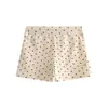 Shorts de Lunares de Cintura Alta con Cordón, Dulces y Picantes, Nuevo Estilo de Verano, Corte Ajustado, Alargan las Piernas, Pantalones Cortos Deportivos Casuales para Yoga para Mujer