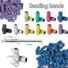 100 Piezas 3.0 Mini pequeño anillo de arena kit de arte de uñas con barra de anillo de arena removedor de piel muerta kit de arte de uñas
