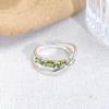Anillo Abierto de Piedra Preciosa Camelia de Circonita Colorida Lujo Ligero Nicho Mariposa Dos Tonos Diamante Anillo Ultra-Hada Gama Alta