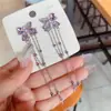 Novos Brincos de Borboleta com Cristal de Zircônia, Brincos Longos com Franjas Doces e Modernos Personalizados, Brincos de Pérola Versáteis para Mulheres