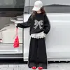 Conjunto de Sudadera para Niña Primavera y Otoño 2026 Nuevo Conjunto de Dos Piezas Estilo Coreano con Top de Encaje y Lazo Pantalones de Pierna Ancha