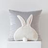 Almohada personalizada DIY, bonita almohada de conejo estilo Ins para dormitorio, sofá, almohada bordada tridimensional para cintura de coche.