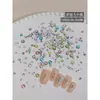 Pedras de Strass para Nail Art com Fundo Plano, Tamanhos e Formatos Mistos com Base Prateada, Strass Redondo DIY para Decoração de Nail Art