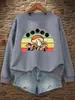 Sudadera con Estampado de Hada de Champiñones para Mujer, Sudadera Básica de Cuello Redondo, Suéter Holgado y Cálido, Ropa Casual de Otoño