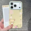Funda de fresa Rilakkuma para Apple 17ProMax iPhone16 Bloque de color Anti-caída 15Pro Linda 14