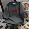 Camiseta Tendência 2025 Verão Casual Solta Hiphop Estilo Ins Feminino com Estampa de Letras de Nicho Estilo Hong Kong