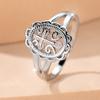 Anillo Cruz Hueco Tridimensional de Encaje Blanco K+ Oro Rosa de Aliexpress Personalizado Retro Más Fácil de Combinar Anillo de Venta Caliente