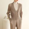 Calidad de Mostrador 2024 Otoño y Primavera Nuevo Miyake de Alta Gama Plisado Combinable Commuter Británico Slim Casual Chaqueta de Traje