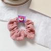 Coreia do Sul Dongdaemun novo urso de morango intestino grosso anel de cabelo bola de veludo cotelê acessórios para o cabelo bonito urso cocar anel de cabelo